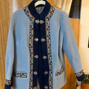 Vintage Blue Wool Coat